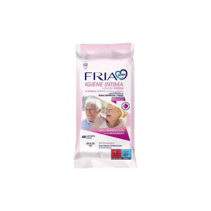 Fria Intima-Senior Hygiene Wipes 60 Count