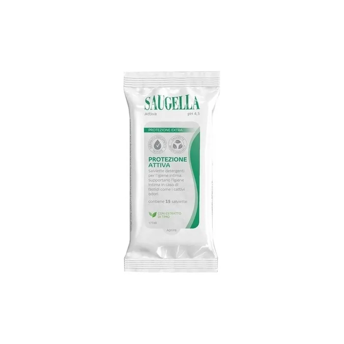 Saugella Active Wipes 15 Pack