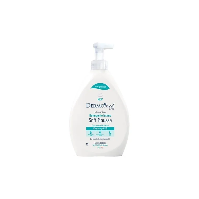 Dermomed Intimate Cleanser Soft Mousse With Moisturizing Agent For External Intimate Hygiene Ph 55 600ml Dispenser