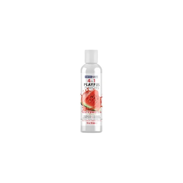 Swiss Navy 4in1 Watermelon Flavored Waterbased Lubricant 1 Oz 295ml