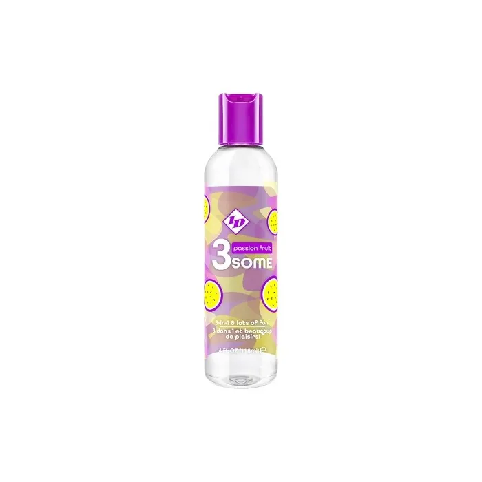 ID 3Some 3 in 1 Lick Massage Lotion Lube 118ml Passion Fruit Flavour Warming Massage Gel