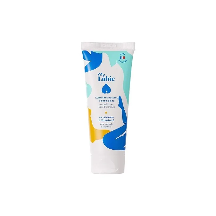 My Lubie Natural Intimate Lubricating Gel with Calendula and Vitamin E - Edible Vegan Moisturizing - Eco-Responsible Packaging - Women/Men - Made in France