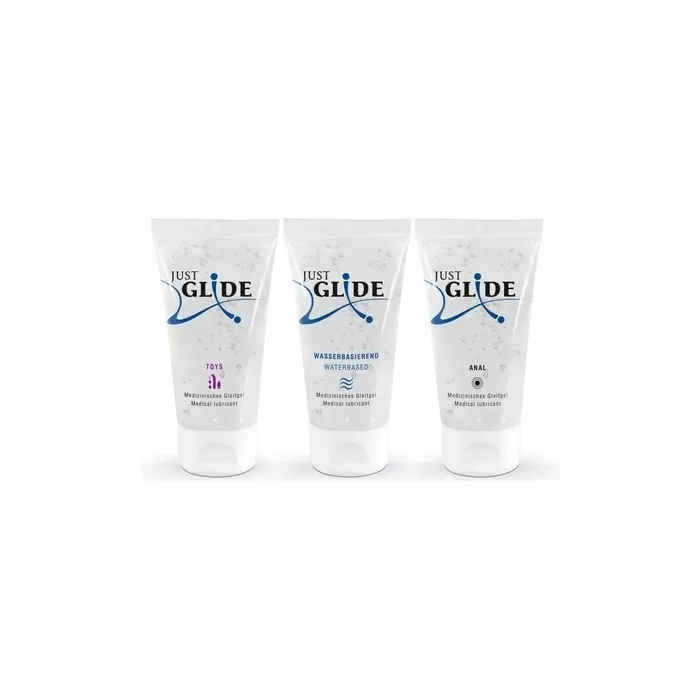 Just Glide Moisturizing Lubricant Set for Women and Men 3x 50ml - Pack of 3