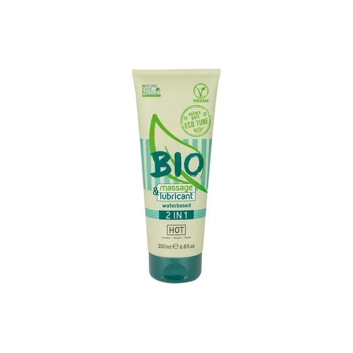 HOT BIO 2in1 Massage Oil and Lubricant 200ml - For Erotic Massages and Perfect Glide. Ideal for Happy End Massages