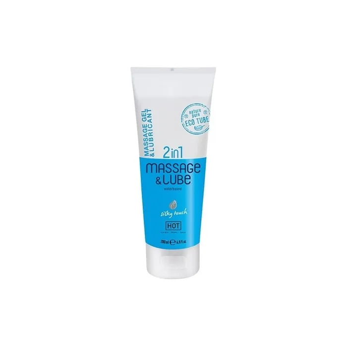 HOT Silky 2in1 Massage Oil and Lubricant 200ml - Ideal for Erotic Massages and Perfect Glide