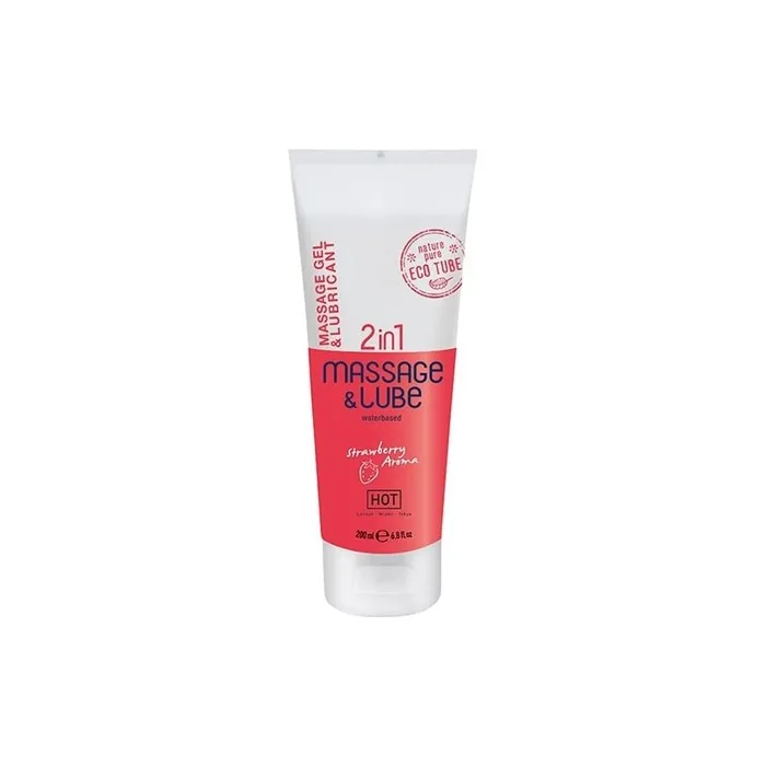 HOT Massage Oil and Lubricant 2in1 Strawberry 200ml