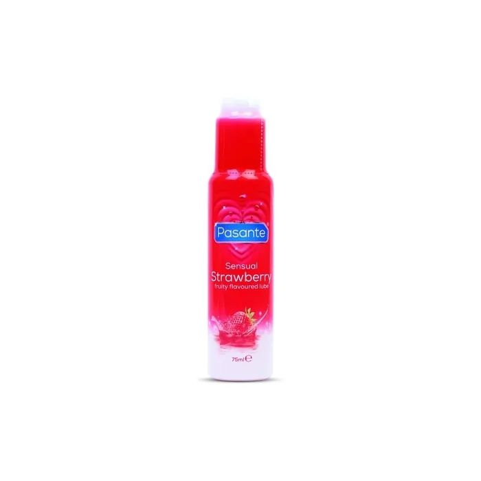 Pasante Sensual Strawberry Lube 75ml - Long-lasting, Non-sticky, Paraben-free - Condom-friendly