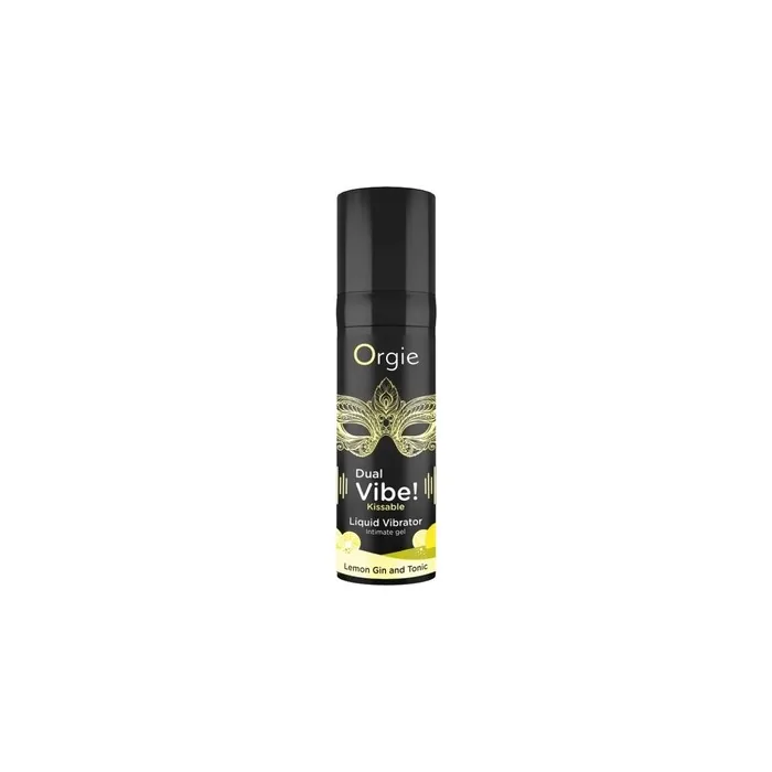 Orgie Dual Vibe Kissable Intimate Gel Flavor With Vibration Effect Lemon Gin With Tonic 15ml