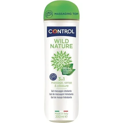 Control Wild Nature 3in1 Glide and Massage Gel with Applicator Attachment Paraben-Free and Non-Stick 200ml
