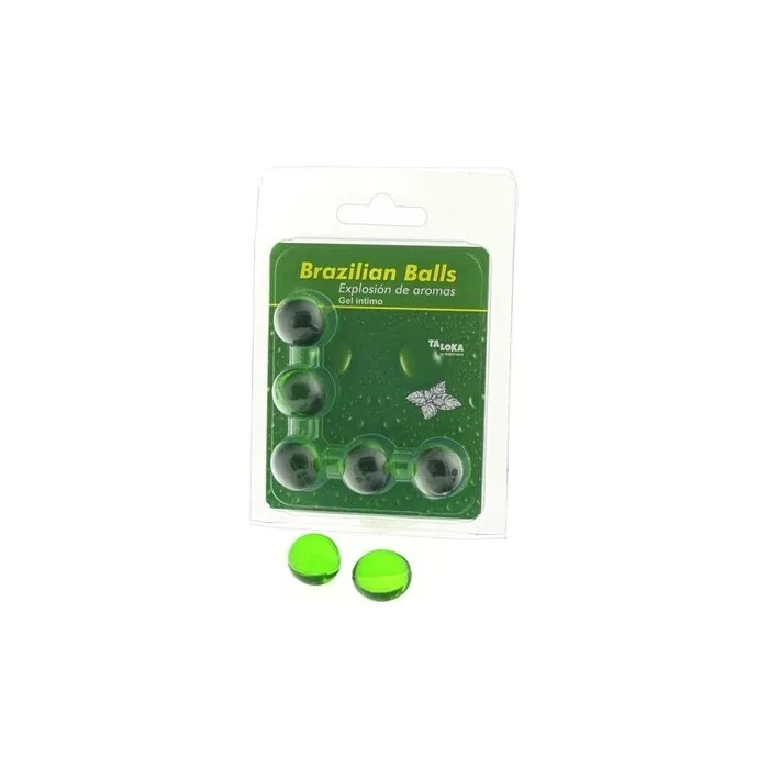 Brazilian Balls Explosion of Aromas Intimate Gel Mint - Pack of 5