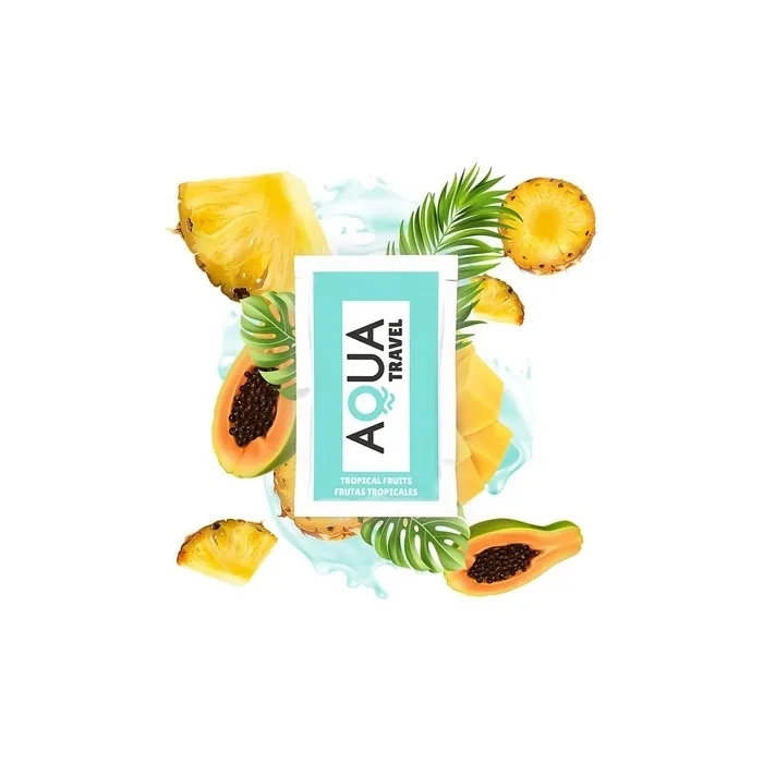 Aqua Travel Waterbased Lubricant Tropical Fruit Flavor 6 Ml