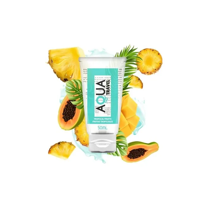 Aqua Travel Waterbased Lubricant Tropical Fruit Flavor 50 Ml