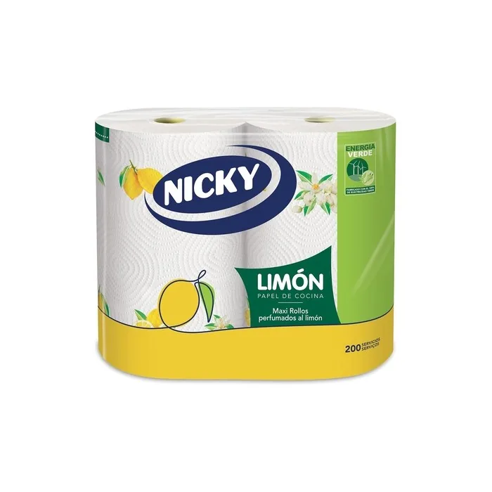 Nicky Lemon Kitchen Roll 2 Count 216 Meters 2 Rolls