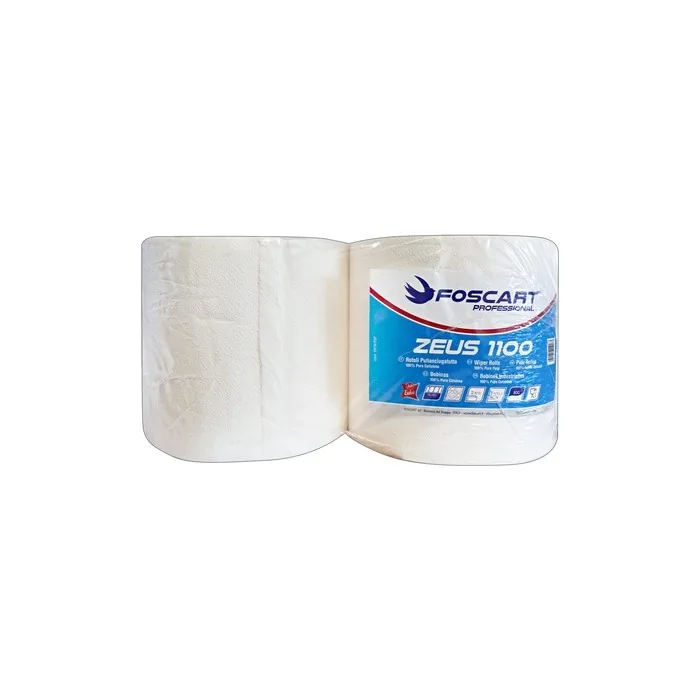 Foscart Zeus 1100 Kitchen Roll 300 Sheets 2-Ply - Pack of 2