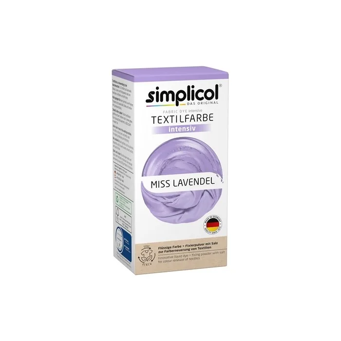 Simplicol Miss Lavender Intensive Textile Dye Easy Washing Machine All-in-1 Complete Pack