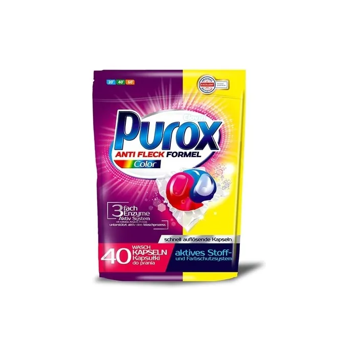 Purox Color Wash Caps 40 Wash Loads 2 Chambers