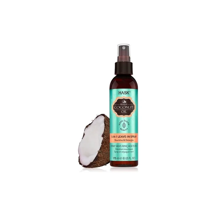 HASK Nourishing Coconut Monoi 5-in-1 Leave In Conditioner Spray for All Hair Types 6 fl oz