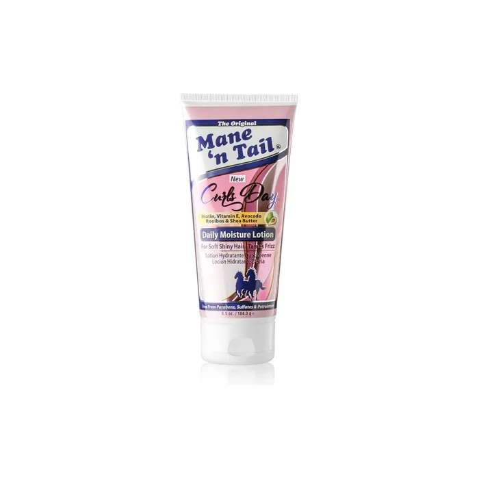 Mane 'n Tail Curls Day Daily Moisture Lotion 184.3g with Coconut Oil and Shea Butter Promotes Healthy Hair Growth No Parabens No Sulphates No Petrolatum