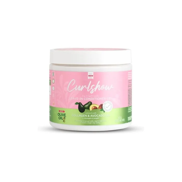 Ors Olive Oil Curlshow Leave-In Conditioner Gel Infused with Collagen and Avocado