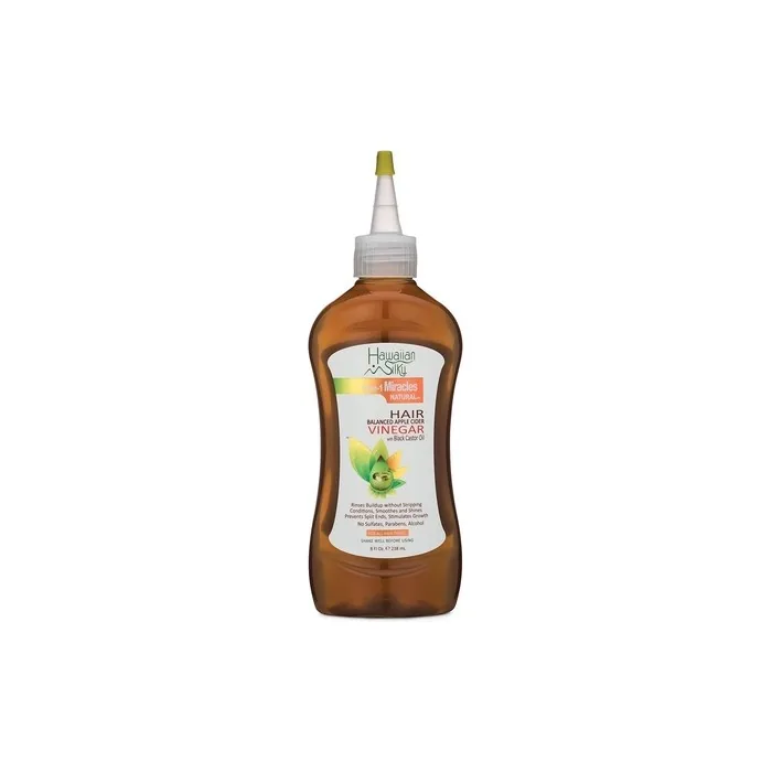 Hawaiian Silky Apple Cider Vinegar Instant Hair Balancer with Black Castor Oil 8oz