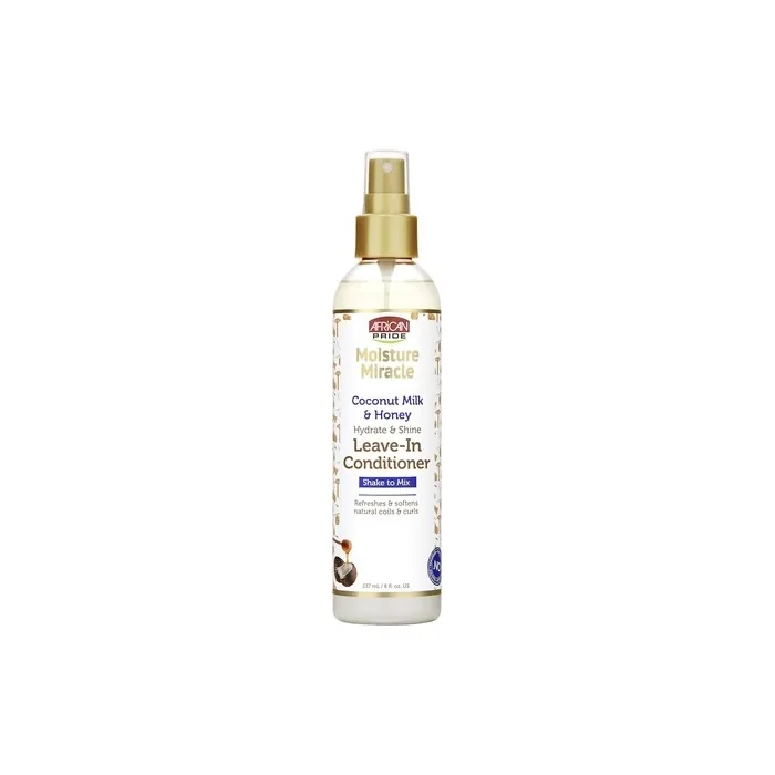 African Pride Moisture Miracle Coconut Milk & Honey Leave-In Conditioner 8 oz