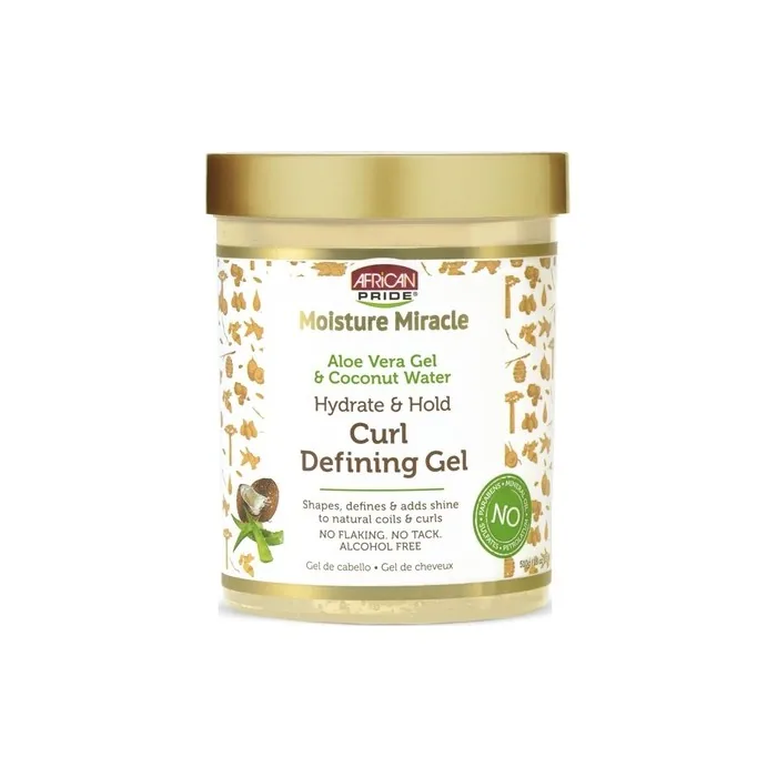 African Pride Moisture Miracle Aloe & Coconut Water Hydrate & Hold Curl Defining Gel 18oz