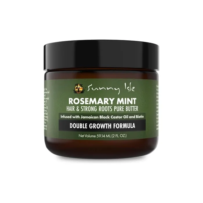 Sunny Isle Rosemary Mint Hair and Strong Roots Butter 2oz Infused with Biotin