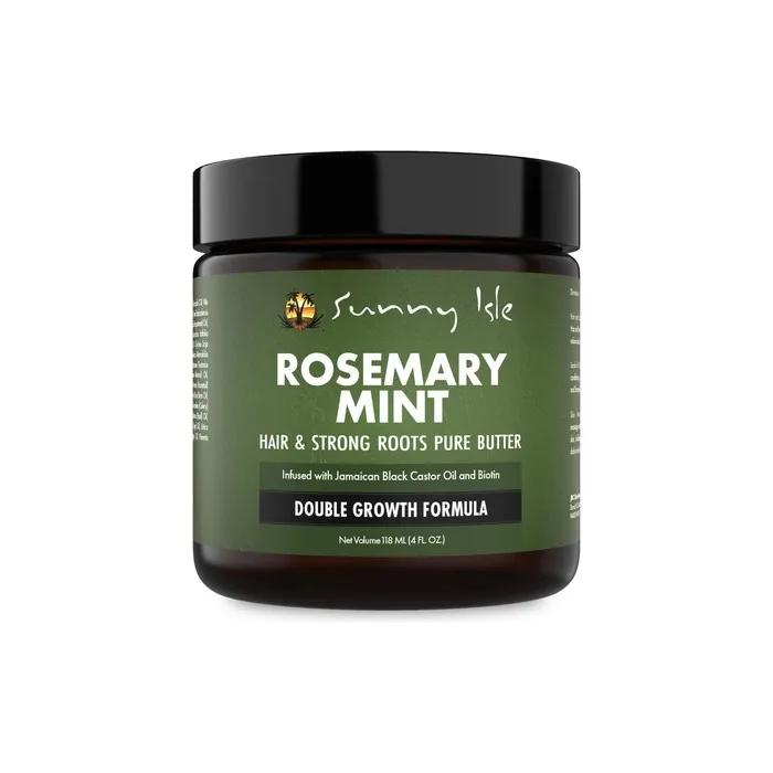 Sunny Isle Rosemary Mint Hair and Strong Roots Butter 4oz Infused with Biotin