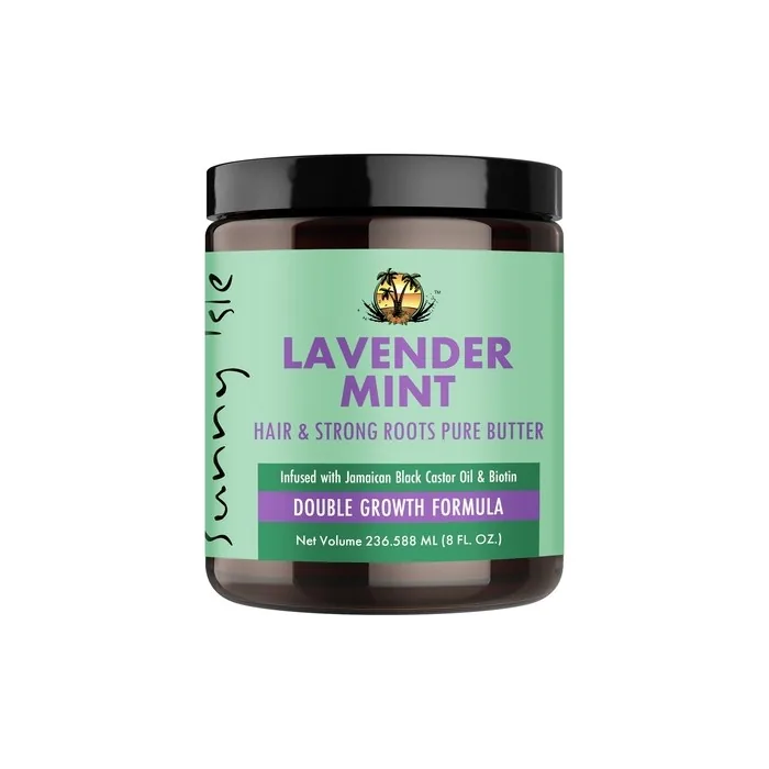 Sunny Isle Lavender Mint Hair and Strong Roots Butter 8oz Infused with Biotin