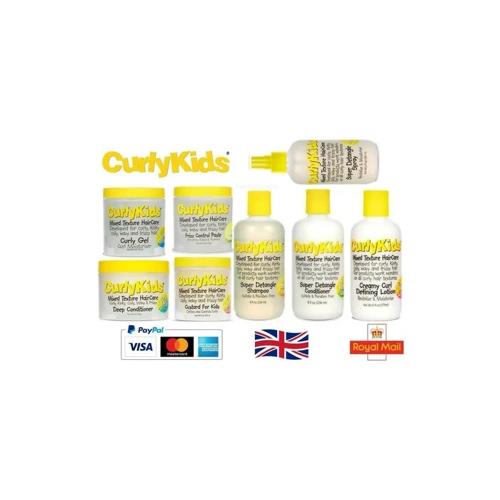 Curly Kids Mixed Texture Hair Care Spray Cream Custard Conditioner Full Range