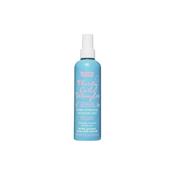 Umberto Giannini Thirsty Curls Detangler Super Hydrating Moisture Mist 250ml Vegan Leave In Conditioner Spray