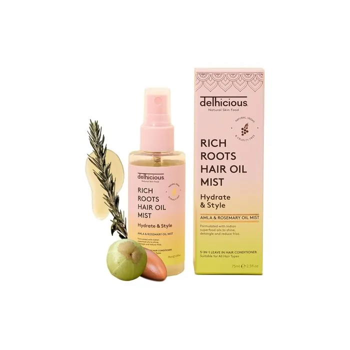 Delhicious 5-in-1 Leave-In Conditioner Spray Ayurvedic Hair Oil Mist