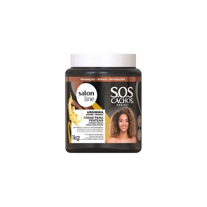Salon Line Sos Curls Arginine Leavein Cream 1kg Professional Hair Care
