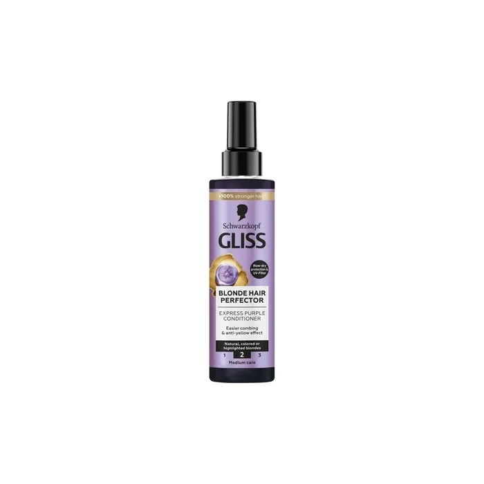 Gliss Blonde Hair Perfector Leave-In Conditioner Neutralizing Yellow Tones 200ml