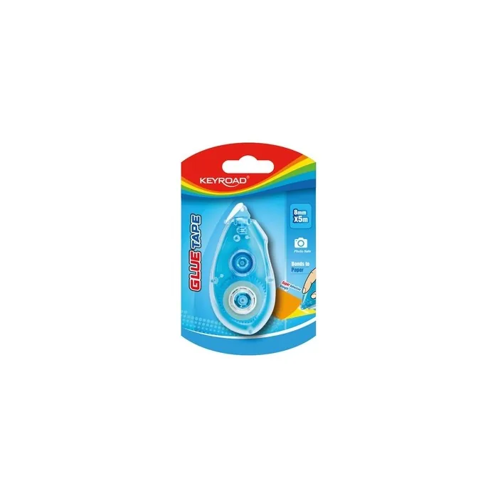 KEYROAD Double-Sided Adhesive Roller 8mm x 5m - Blister Pack