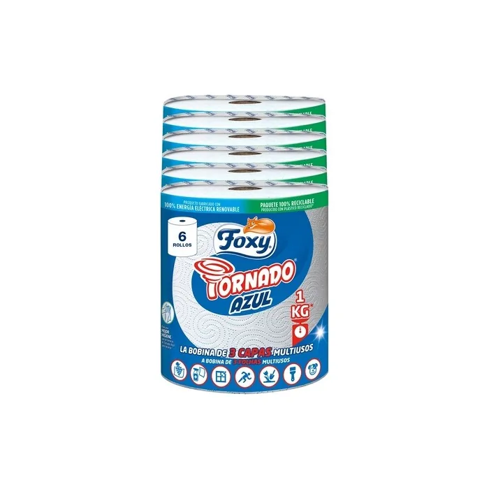 Foxy Tornado Blue 3 Layers Multi-purpose Roll
