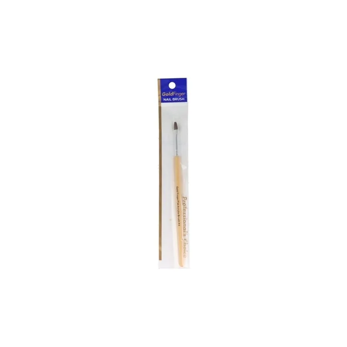 Red Kiss Gold Finger Flat Acrylic Brush No. 4