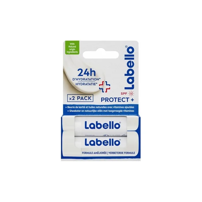 Labello Protect+ Lip Sticks SPF 15 4.8g - Pack of 2
