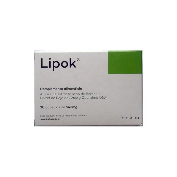 Lipok 30 Capsules Cholesterol Control Natural Supplement