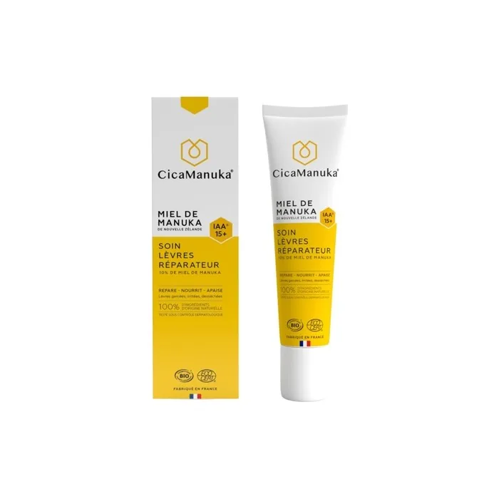 Cicamanuka Repair Lip Care 10% Manuka Honey IAA 15+ Organic 15ml