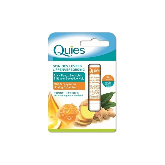 Quies Lip Care Stick for Sensitive Skin Honey & Ginger 4.5g