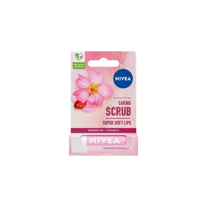 Nivea Caring Scrub Lip Peeling Wild Rose 4.8g