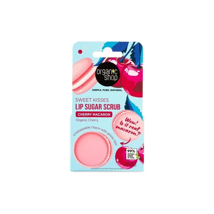 Organic Shop Lip Sugar Scrub Cherry Macaron 10ml