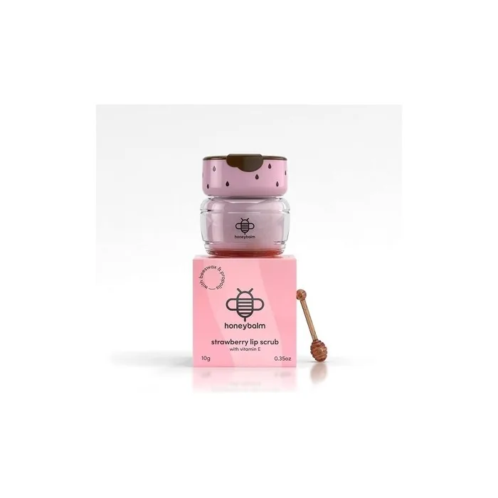 HoneyBalm Strawberry Lip Scrub Exfoliating Lip Care