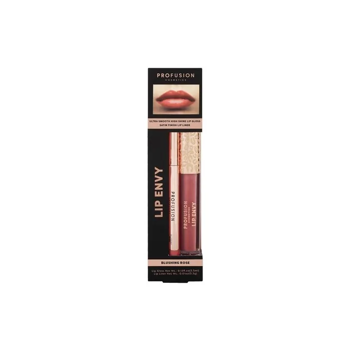 Profusion Lip Envy Blushing Rose Gloss and Liner Set - Bold Colour Payoff