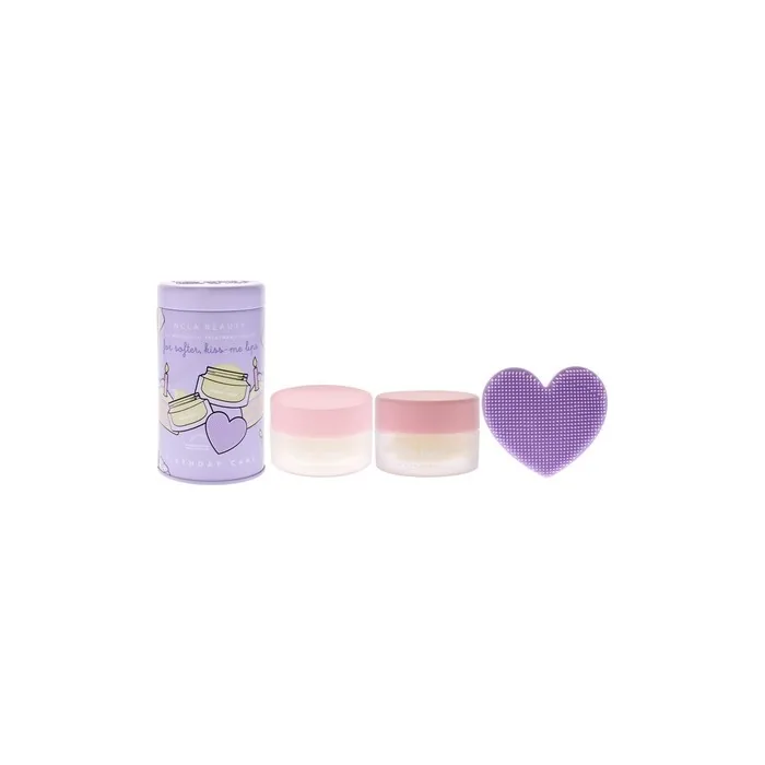 Ncla All Natural Lip Treatment Set Birthday Cake 3 Pieces Including 034oz Lip Balm 05oz Lip Scrub And Silicone Lip Scrubber