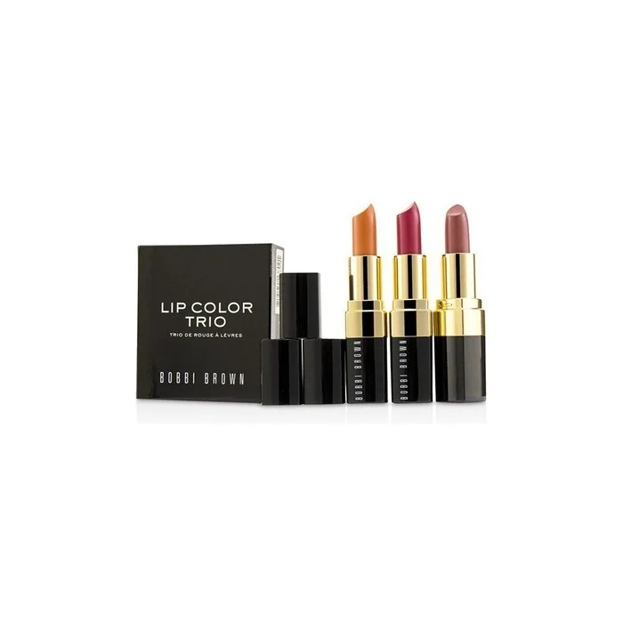Bobbi Brown Lip Trio Pinks 3 Full Size Lipstick Pink Sandwash Pink Salmon Sealed