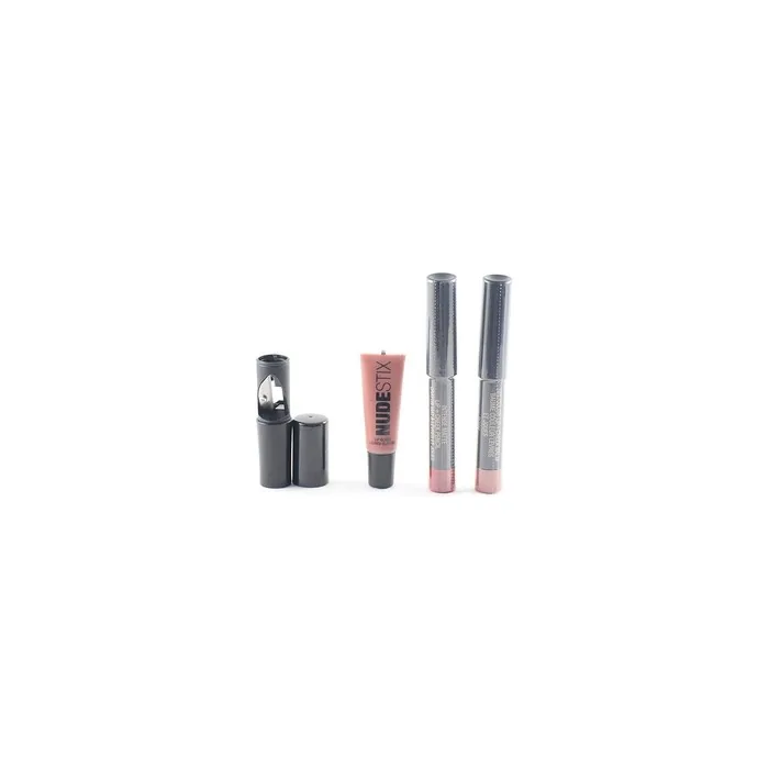 Nudestix Nude + Red Hot Lips 3 Piece Lip Set - Lip Color, Lip Liner, Lip Plumper