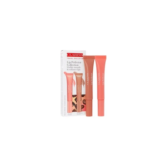 Clarins Lip Perfector Duo 05 Candy Simmer And 06 Rosewood Simmer - 12ml Each