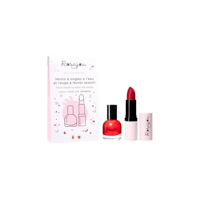 Rosajou Set Duo Madame Matching Lipstick and Nail Polish for Children